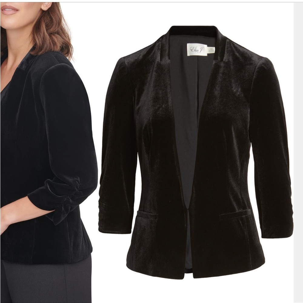 Eliza J velvet blazer